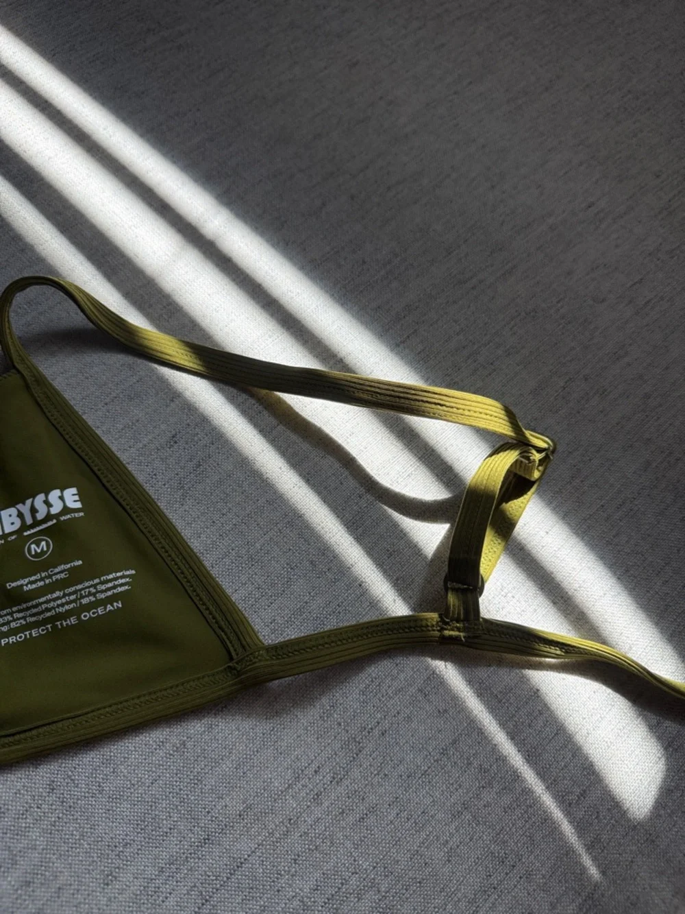 Abysse Zamba Palm Green Ribbed Bikini Top - Women's Swim - Picture 4 of 5